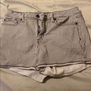 Black heart stipe shorts